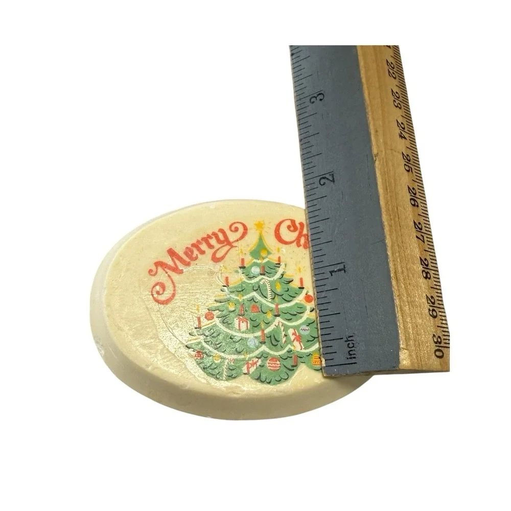 Vtg Christmas Guest Soap Collection Carolina Holly Berry Merry Christmas Tree